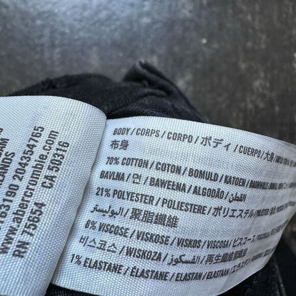 Hollister Black Curvy Ultra High Rise Super Skinny Classic Stretch Jeans Sz 1R - Picture 7 of 13